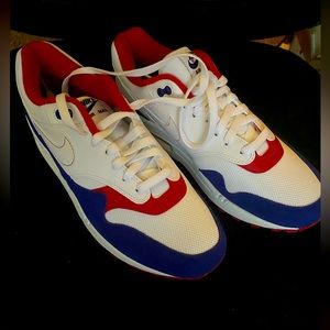 Nike Air Max 1 (White, Red, Blue)